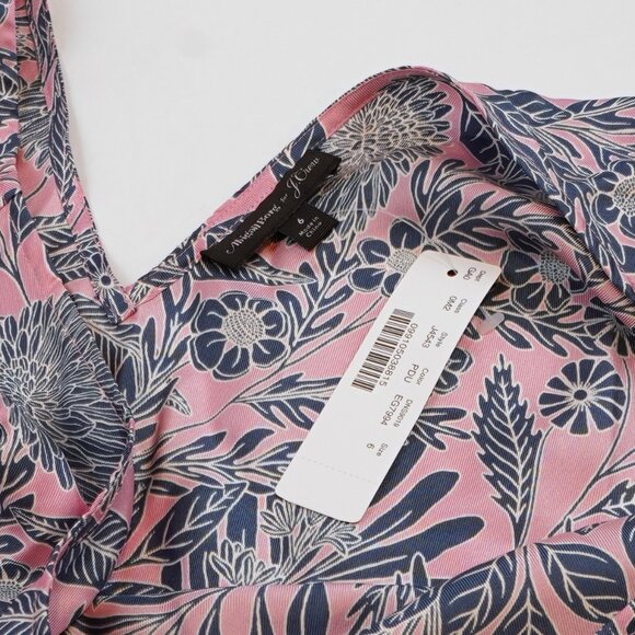 J Crew X Abigail Borg Silk Tank Prairie Rose - Size 6 - NWT - Picture 4 of 6